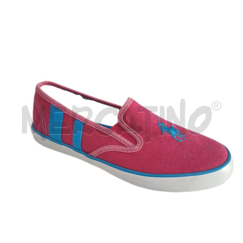SCARPE BAMBINA POLO RALPH LAUREN FUCSIA AZZURRO | Mercatino dell'Usato Ottaviano 1