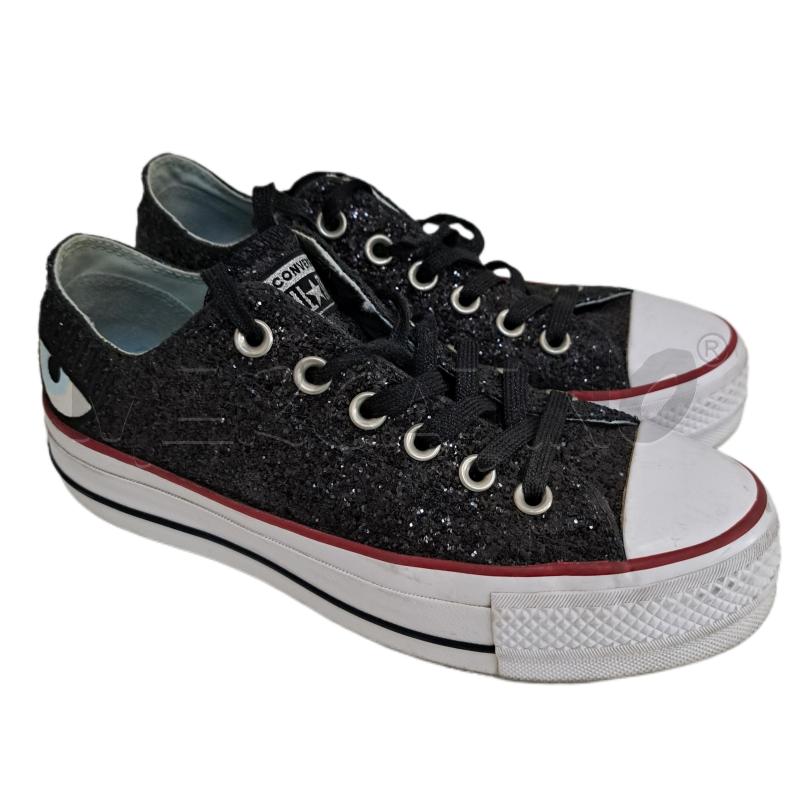 SCARPE DONNA CHIARA FERRAGNI NERO GLITTER | Mercatino dell'Usato Ottaviano 1