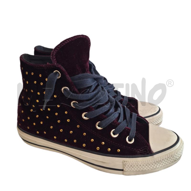 SCARPE DONNA CONVERSE VELLUTO BORDEAUX | Mercatino dell'Usato Ottaviano 1