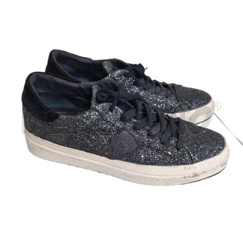 SCARPE DONNA PHILIPPE MODEL LAMINATO GLITTER NERO | Mercatino dell'Usato Ottaviano 1