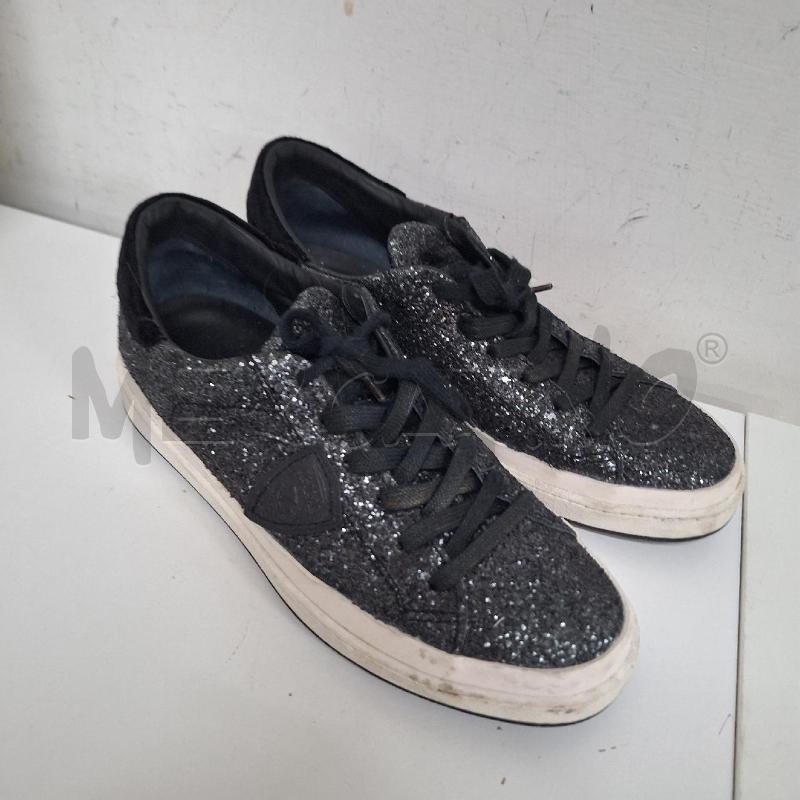 SCARPE DONNA PHILIPPE MODEL LAMINATO GLITTER NERO | Mercatino dell'Usato Ottaviano 2