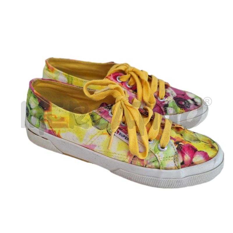 SCARPE DONNA SUPERGA FIORI GIALLO ROSA | Mercatino dell'Usato Ottaviano 1