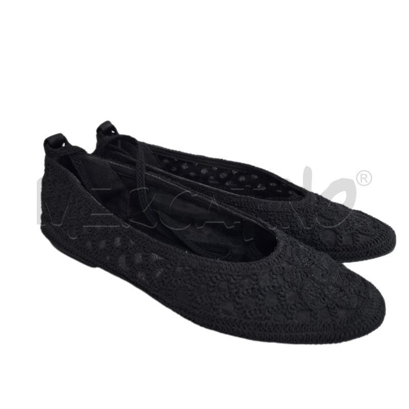 SCARPE DONNA ZARA BALLERINE NERO MERLETTO  | Mercatino dell'Usato Ottaviano 1