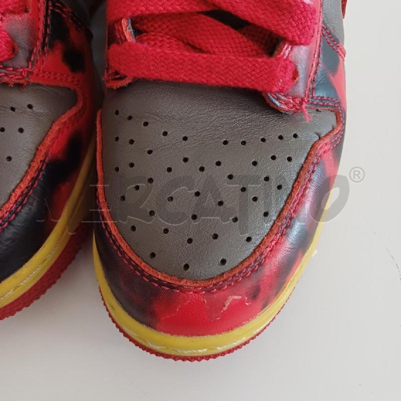 SCARPE NIKE DUNK HIGH 1985 ACID WASH ROSSO | Mercatino dell'Usato Ottaviano 4