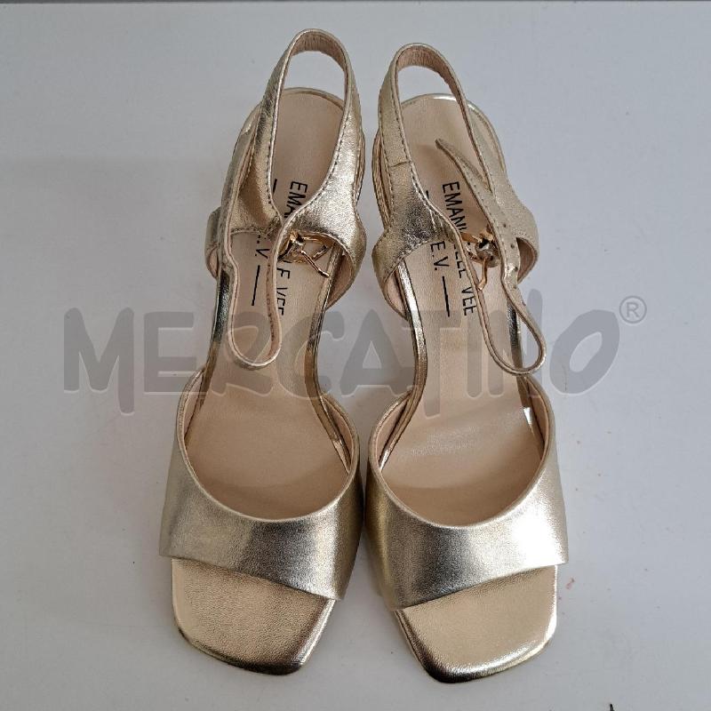 SCARPE TACCHI EMANUELLE VEE DORATO TACCO MARRONE | Mercatino dell'Usato Ottaviano 2