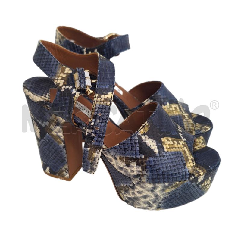 SCARPE TACCHI ROBERTO FESTA BLU ANIMALIER | Mercatino dell'Usato Ottaviano 1