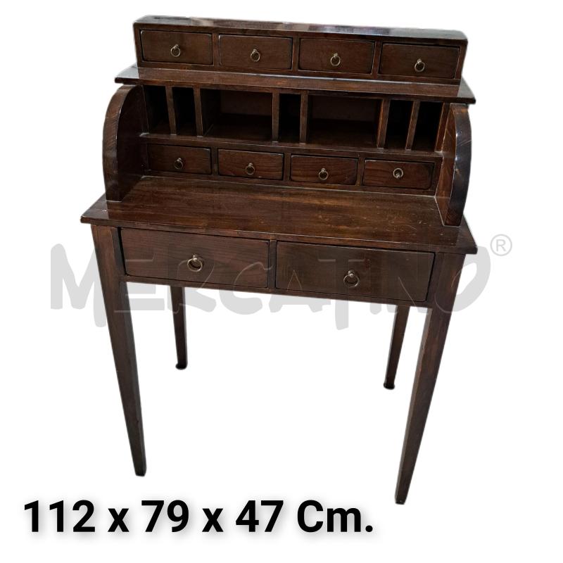 SCRITTOIO LEGNO SCURO STILE ARTE POVERA  | Mercatino dell'Usato Ottaviano 1