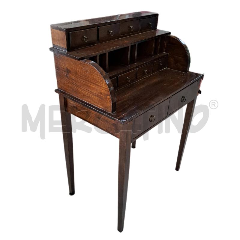 SCRITTOIO LEGNO SCURO STILE ARTE POVERA  | Mercatino dell'Usato Ottaviano 2