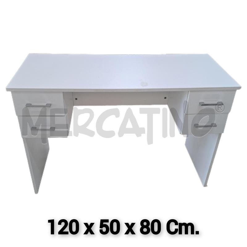 SCRIVANIA BIANCO LEGNO 4 CASSETTI  | Mercatino dell'Usato Ottaviano 1