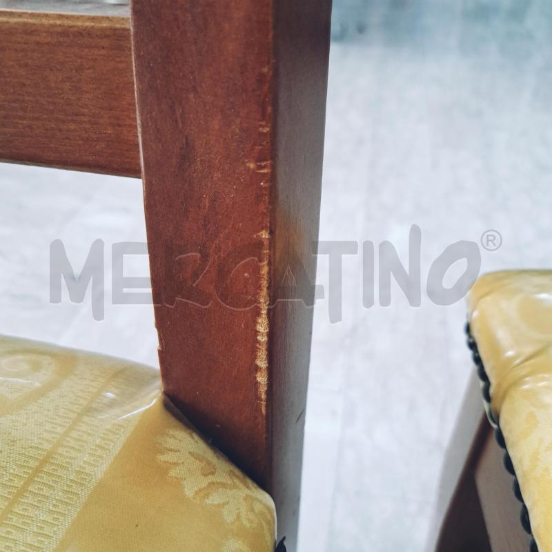 SEDIE PZ. 2 LEGNO SEDUTA GIALLO  | Mercatino dell'Usato Ottaviano 3