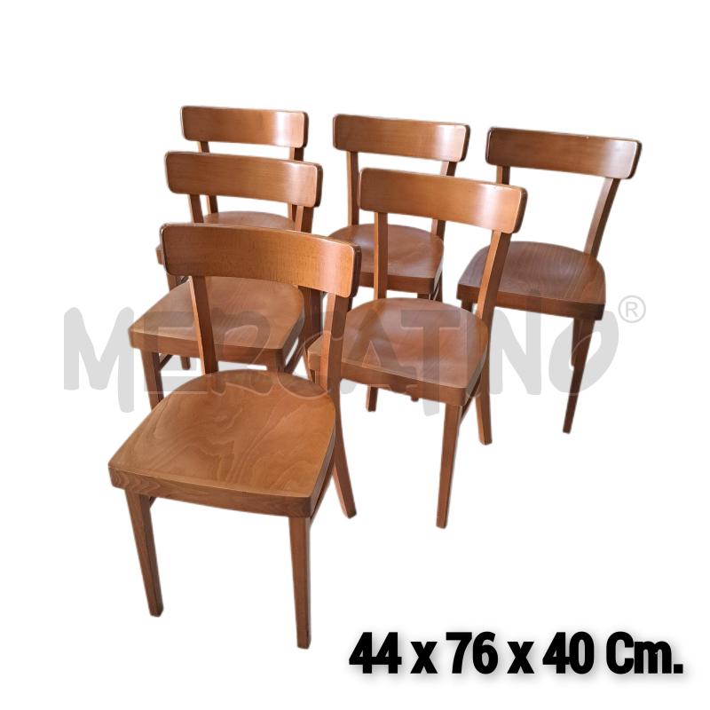 SEDIE PZ. 6 LEGNO CHIARO DA CUCINA  | Mercatino dell'Usato Ottaviano 1