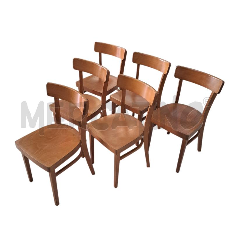 SEDIE PZ. 6 LEGNO CHIARO DA CUCINA  | Mercatino dell'Usato Ottaviano 2
