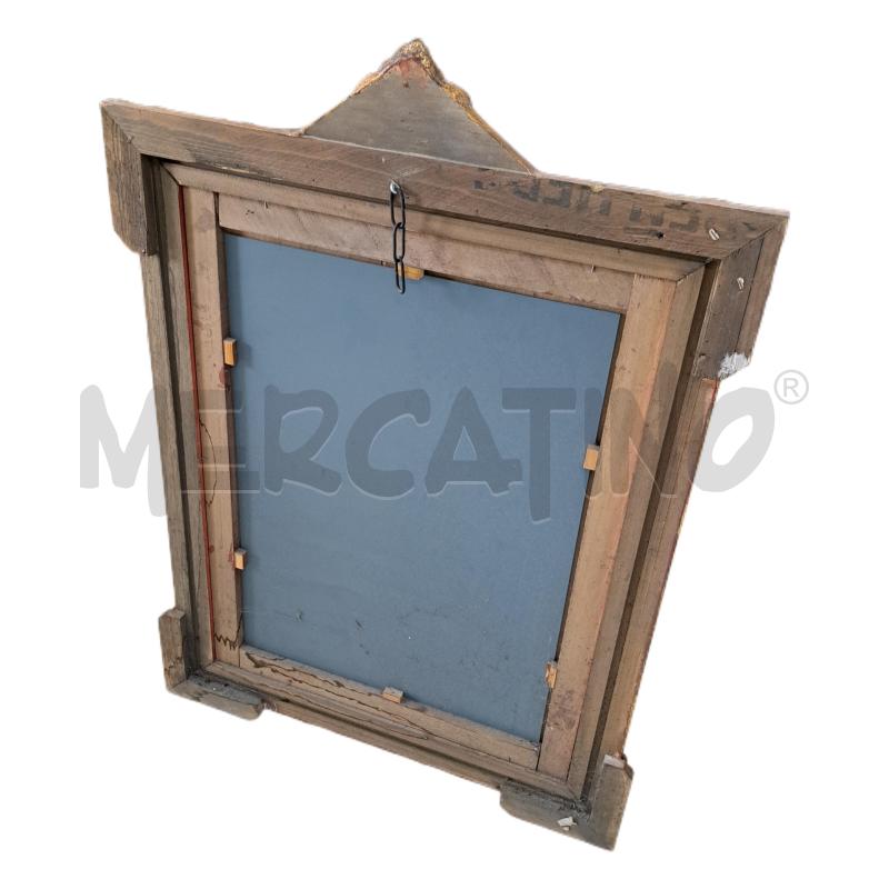 SPECCHIO OVALE GRANDE CORNICE DORATO LEGNO  | Mercatino dell'Usato Ottaviano 3