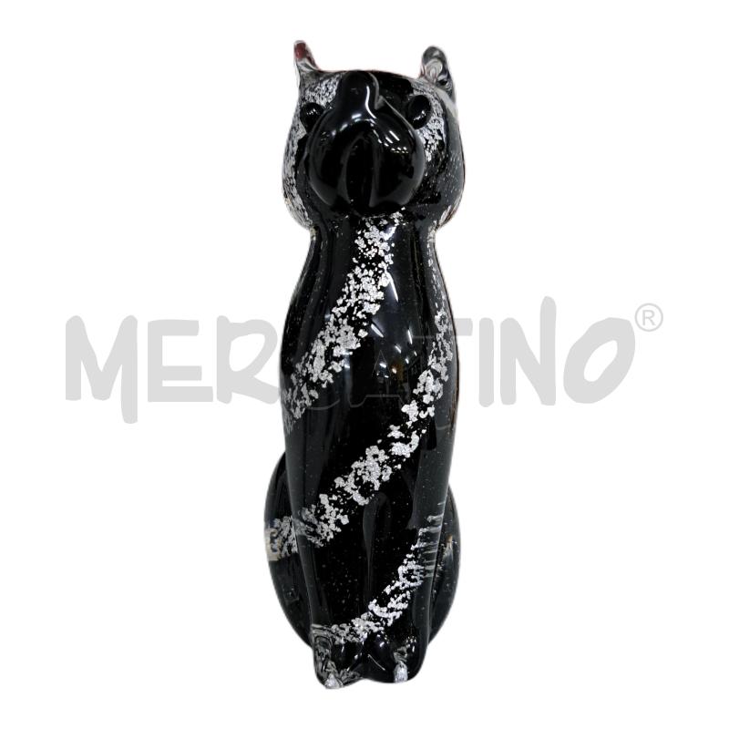 STATUETTA CANE ARCHIMEDE SEGUSO VETRO MURANO NERO SILVER  | Mercatino dell'Usato Ottaviano 2