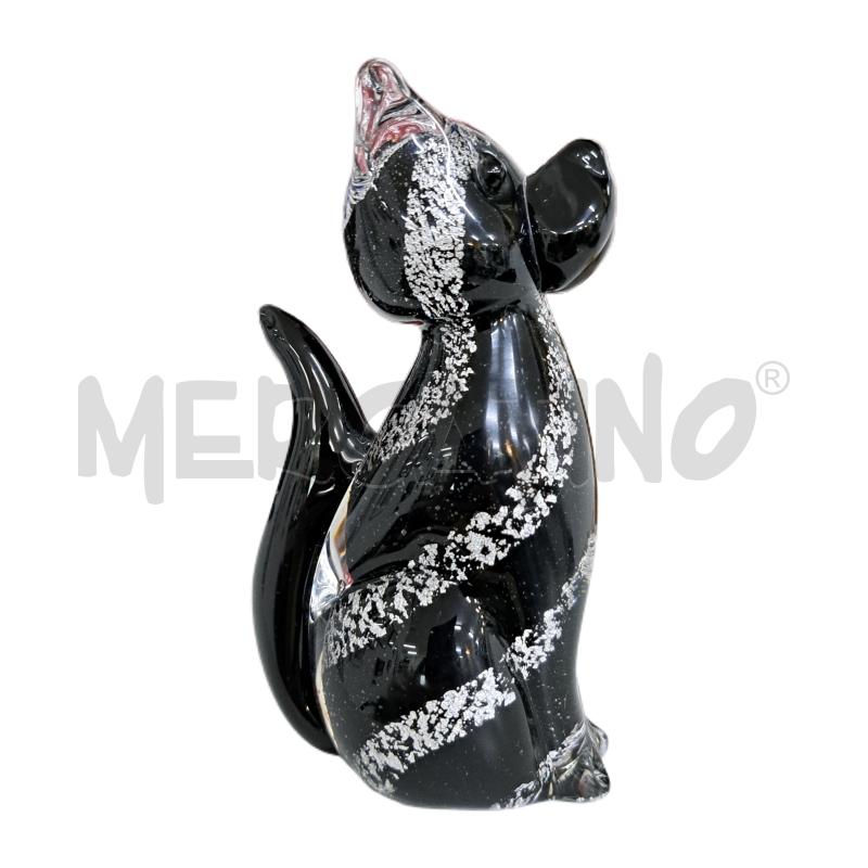 STATUETTA CANE ARCHIMEDE SEGUSO VETRO MURANO NERO SILVER  | Mercatino dell'Usato Ottaviano 3