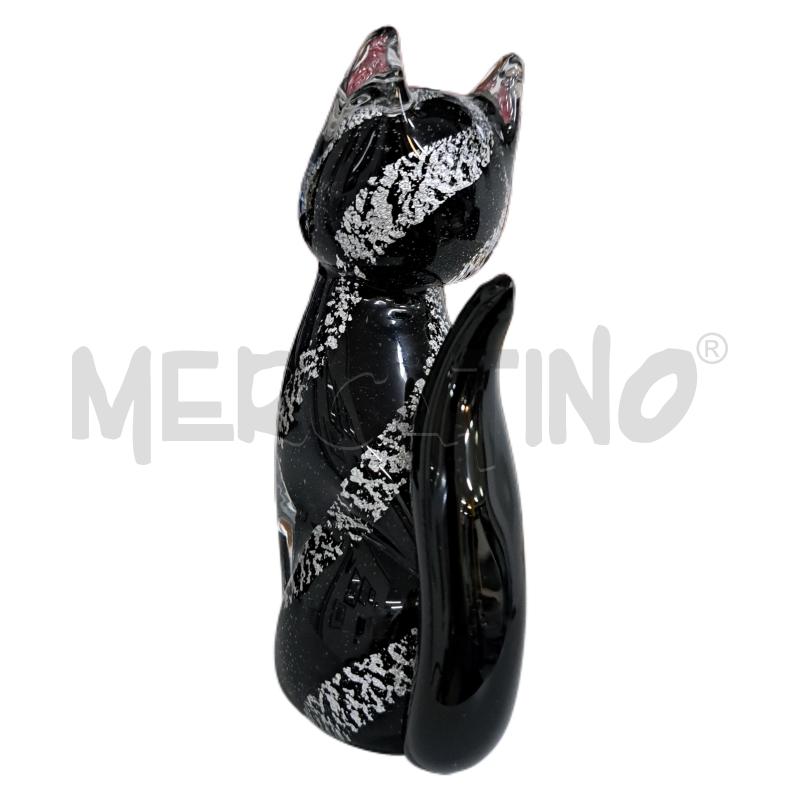 STATUETTA CANE ARCHIMEDE SEGUSO VETRO MURANO NERO SILVER  | Mercatino dell'Usato Ottaviano 4