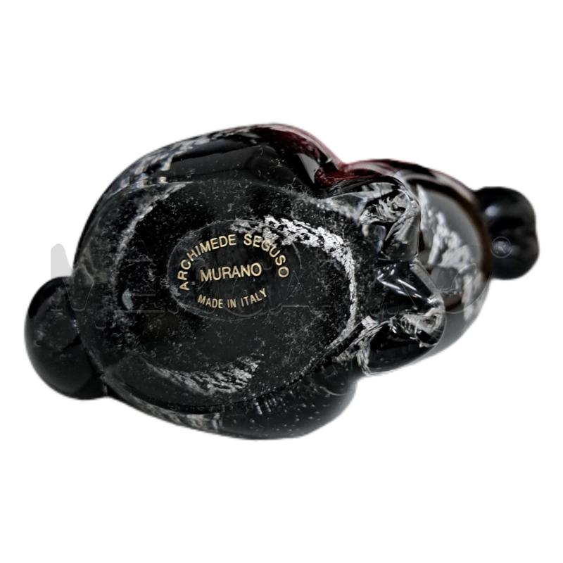STATUETTA CANE ARCHIMEDE SEGUSO VETRO MURANO NERO SILVER  | Mercatino dell'Usato Ottaviano 5