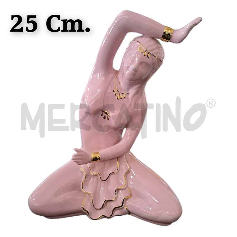 STATUETTA VINTAGE DANZATRICE CERAMICA ORO ROSA STILE RONZAN LENCI  | Mercatino dell'Usato Ottaviano 1