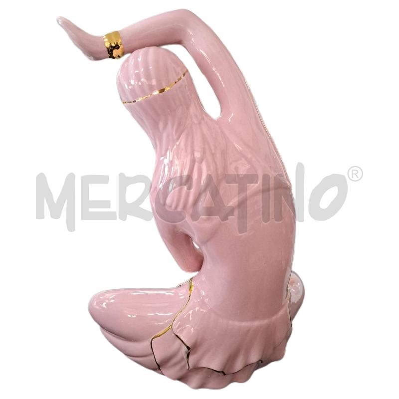 STATUETTA VINTAGE DANZATRICE CERAMICA ORO ROSA STILE RONZAN LENCI  | Mercatino dell'Usato Ottaviano 2