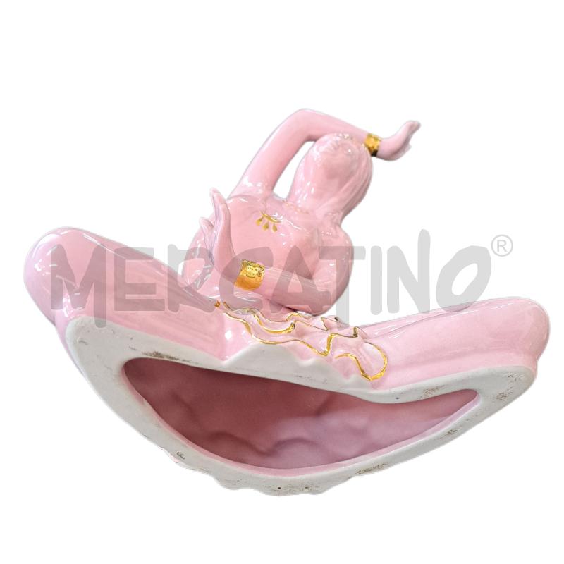 STATUETTA VINTAGE DANZATRICE CERAMICA ORO ROSA STILE RONZAN LENCI  | Mercatino dell'Usato Ottaviano 3