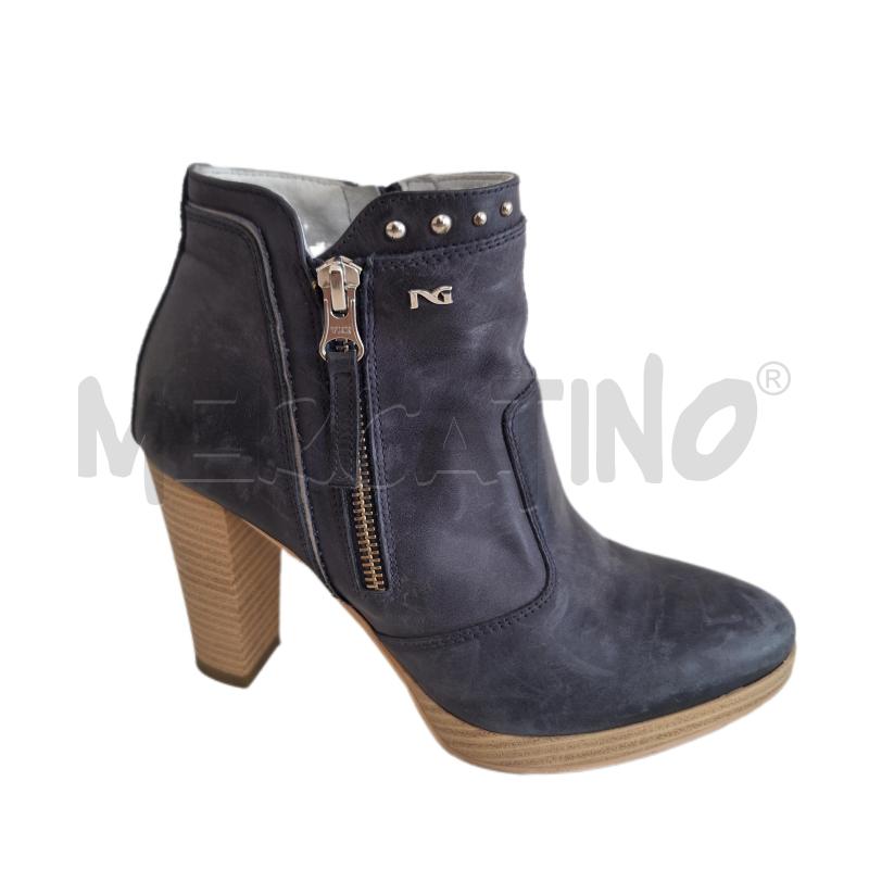 STIVALETTI DONNA NEROGIARDINI BLU TACCO | Mercatino dell'Usato Ottaviano 1