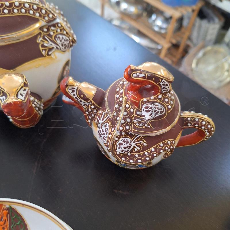 TAZZE PZ. 12 LATTIERA ZUCCHERIERA TEIERA DECORATIVO ORIENTALE  | Mercatino dell'Usato Ottaviano 4