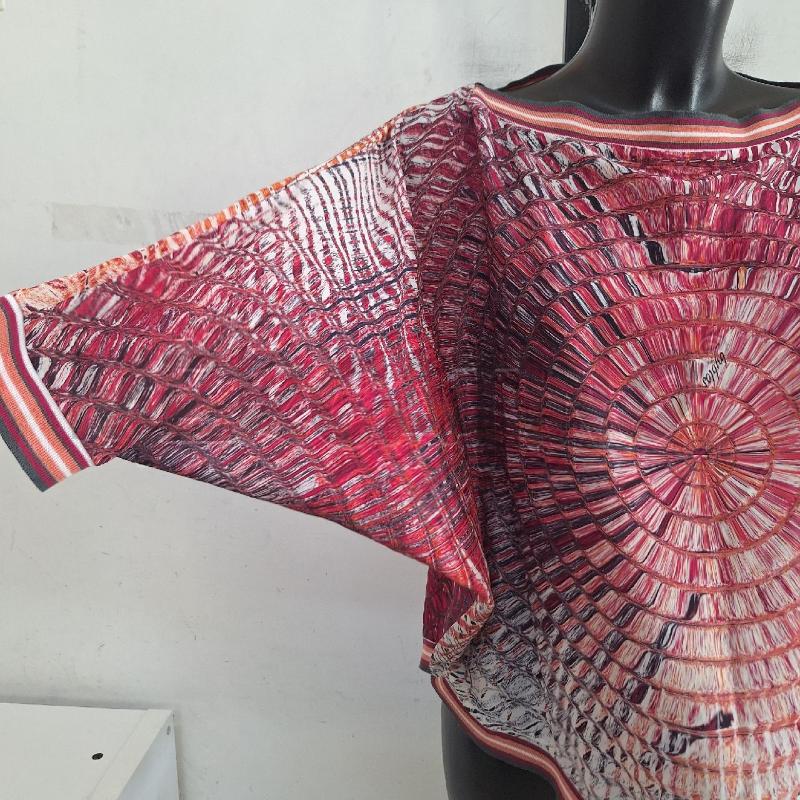 TOP BYBLOS FUCSIA MULTICOLOR SETA | Mercatino dell'Usato Ottaviano 3