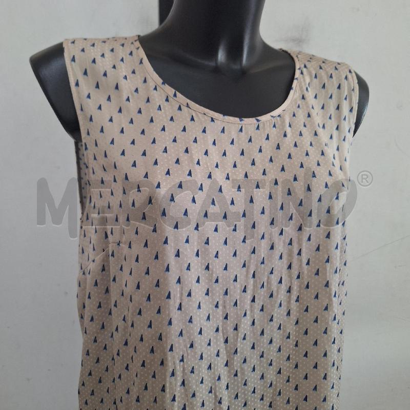 TOP DIANA GALLESI BEIGE TRIANGOLI BLU | Mercatino dell'Usato Ottaviano 2