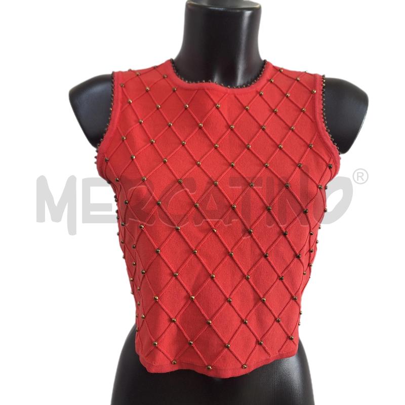 TOP ELISABETTA FRANCHI ROSA CORALLO BORCHIE | Mercatino dell'Usato Ottaviano 1