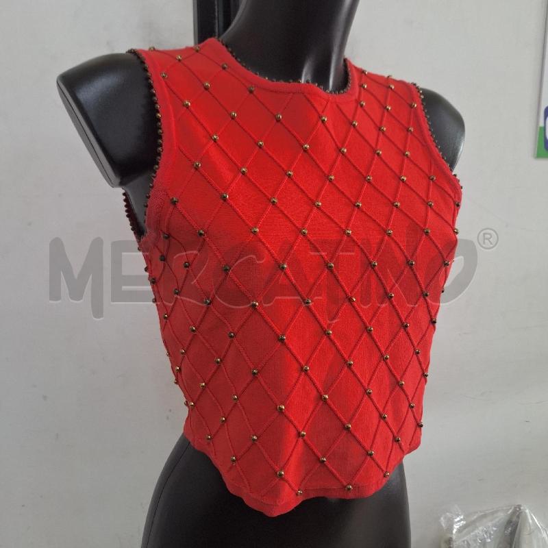TOP ELISABETTA FRANCHI ROSA CORALLO BORCHIE | Mercatino dell'Usato Ottaviano 2