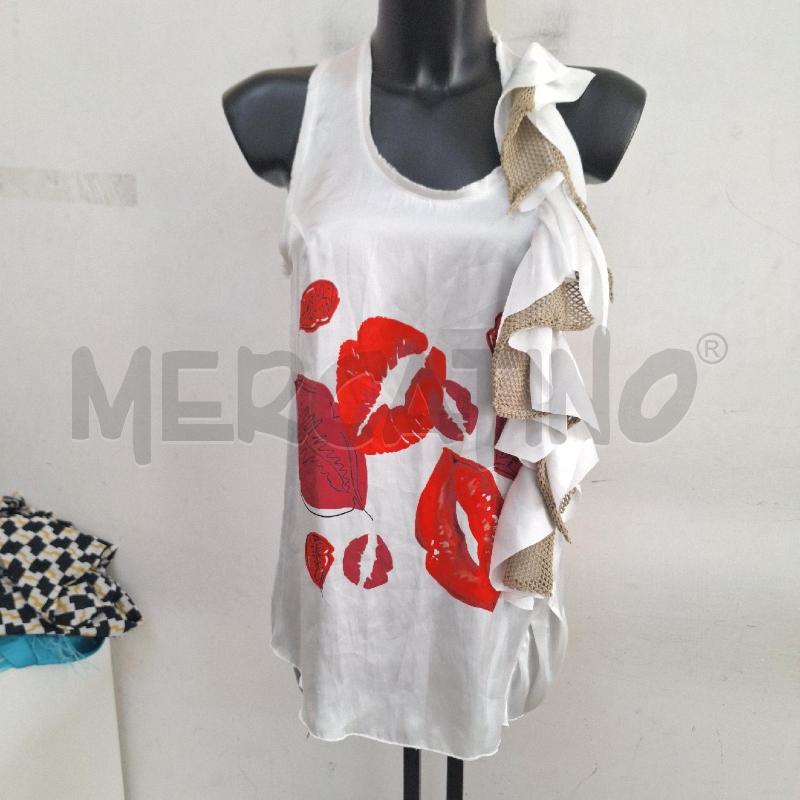 TOP MANILA GRACE BIANCO ROSSO | Mercatino dell'Usato Ottaviano 2
