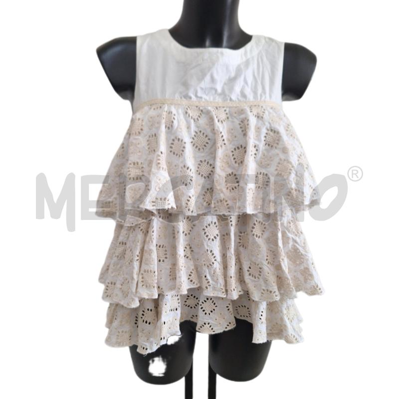 TOP RAGAZZA TWINSET SIMONA BARBIERI BIANCO BEIGE BALZE | Mercatino dell'Usato Ottaviano 1