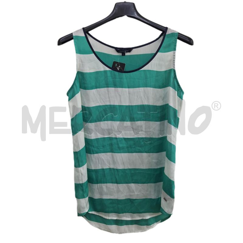 TOP TOMMY HILFIGER VERDE BIANCO | Mercatino dell'Usato Ottaviano 1
