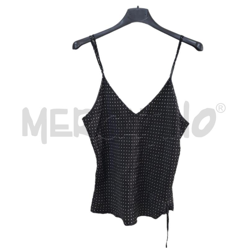 TOP VERDE VERONICA NERO POIS NUOVO SETA | Mercatino dell'Usato Ottaviano 1