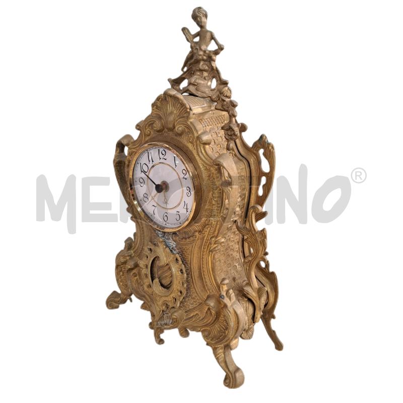 TRITTICO CANDELABRI OROLOGIO OTTONATO STILE BAROCCO LUIGI XV | Mercatino dell'Usato Ottaviano 3
