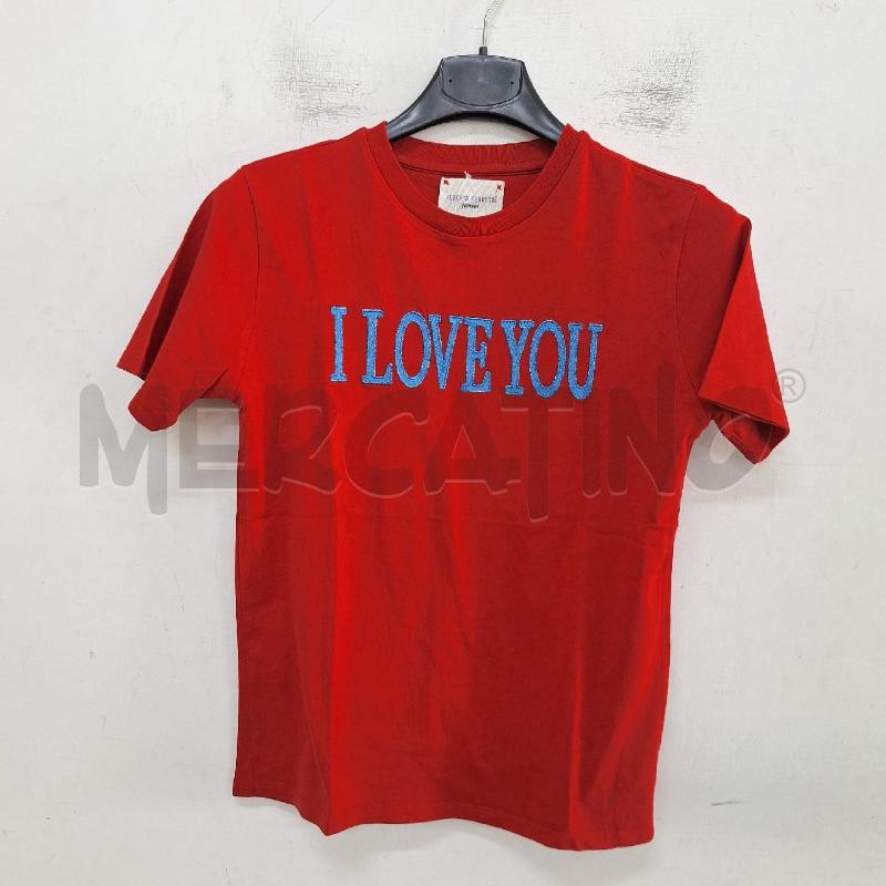 T SHIRT BAMBINA ALBERTA FERRETTI JUNIOR ROSSO I LOVE YOU | Mercatino dell'Usato Ottaviano 2