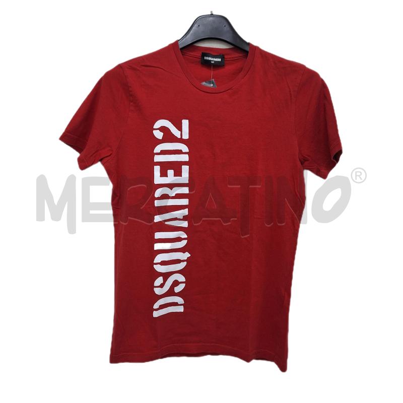 T SHIRT BAMBINA DSQUARED ROSSO BIANCO | Mercatino dell'Usato Ottaviano 1