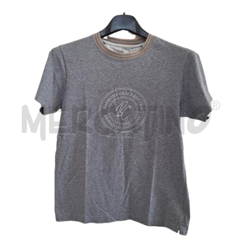T SHIRT BAMBINO BRUNELLO CUCINELLI GRIGIO | Mercatino dell'Usato Ottaviano 1