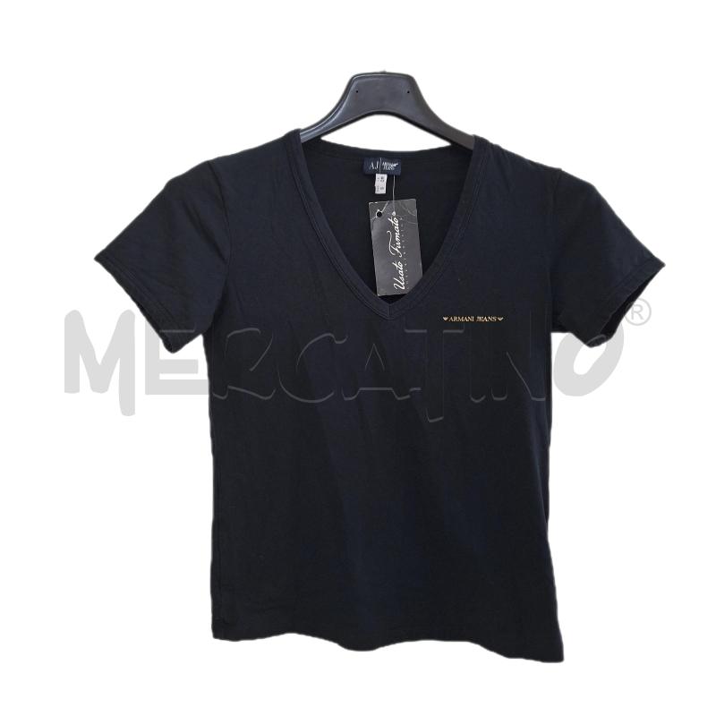 T SHIRT DONNA ARMANI JEANS NERO  | Mercatino dell'Usato Ottaviano 1