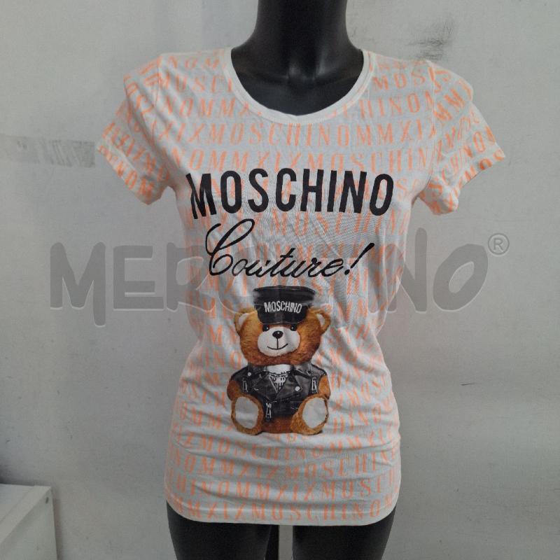 T SHIRT DONNA MOSCHINO COUTURE MILANO SCRITTE ARANCIONE | Mercatino dell'Usato Ottaviano 2