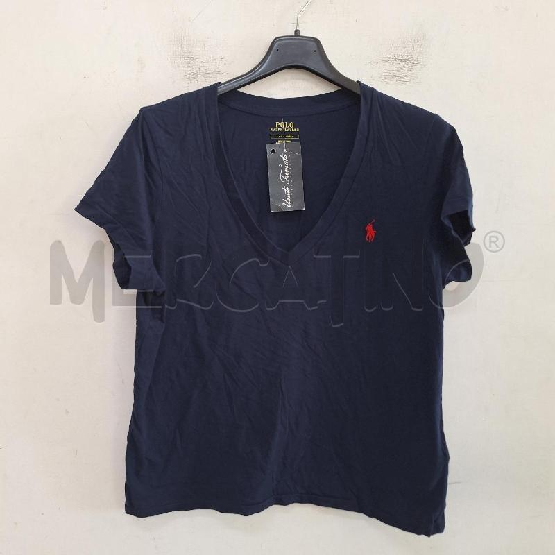 T SHIRT DONNA POLO RALPH LAUREN BLU ROSSO | Mercatino dell'Usato Ottaviano 2