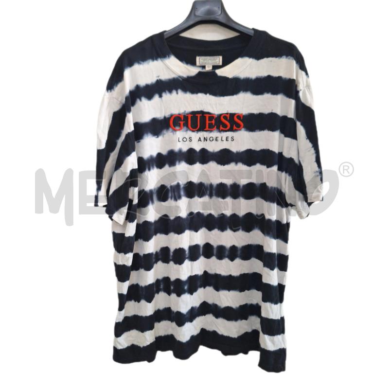 T SHIRT UOMO GUESS BIANCO BLU  | Mercatino dell'Usato Ottaviano 1
