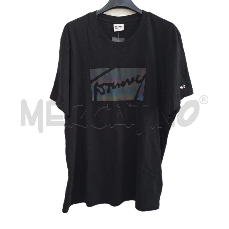 T SHIRT UOMO TOMMY JEANS LOGO NERO CANG | Mercatino dell'Usato Ottaviano 1