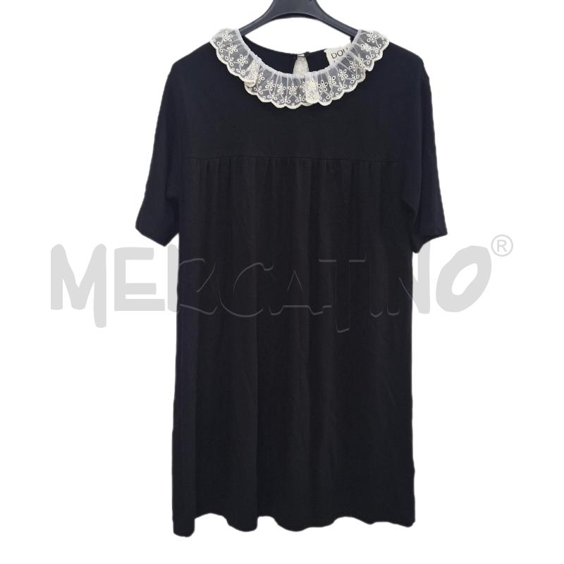 VESTITO BAMBINA DOUDOU NERO COLLO MERLETTO BIANCO | Mercatino dell'Usato Ottaviano 1