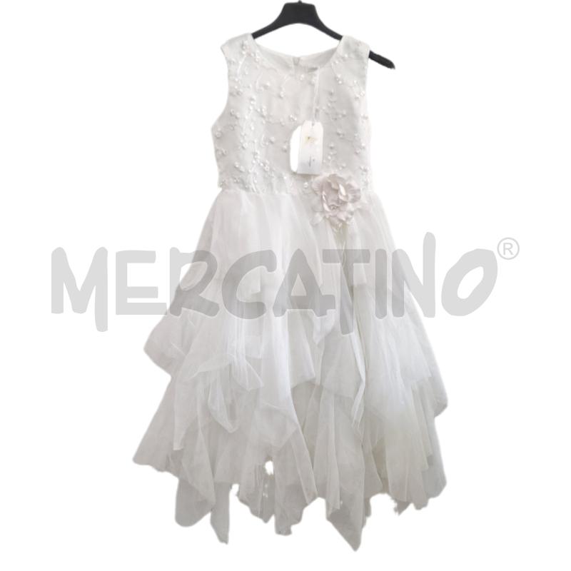 VESTITO BAMBINA MISS IMAGE BIANCO RILIEVO NUOVO | Mercatino dell'Usato Ottaviano 1