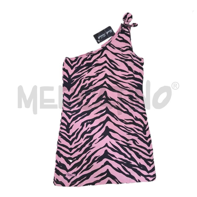 VESTITO BAMBINA MOSCHINO TEEN ROSA STRIATO MONOSPALLA | Mercatino dell'Usato Ottaviano 1