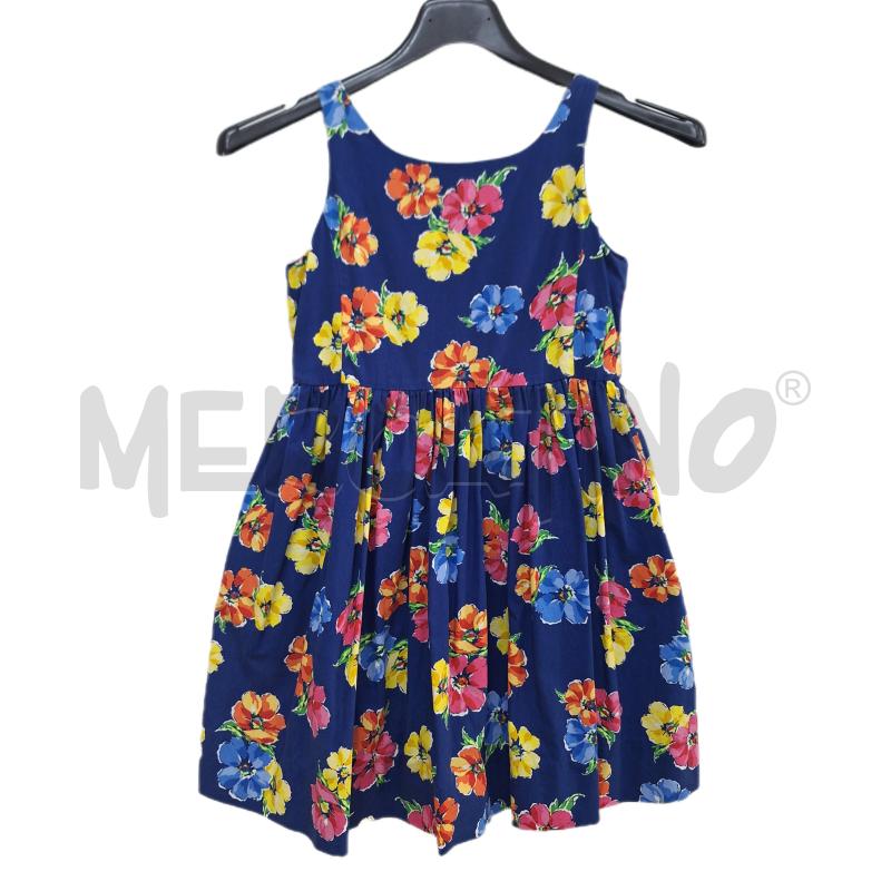 VESTITO BAMBINA POLO RALPH LAUREN BLU FIORI | Mercatino dell'Usato Ottaviano 1