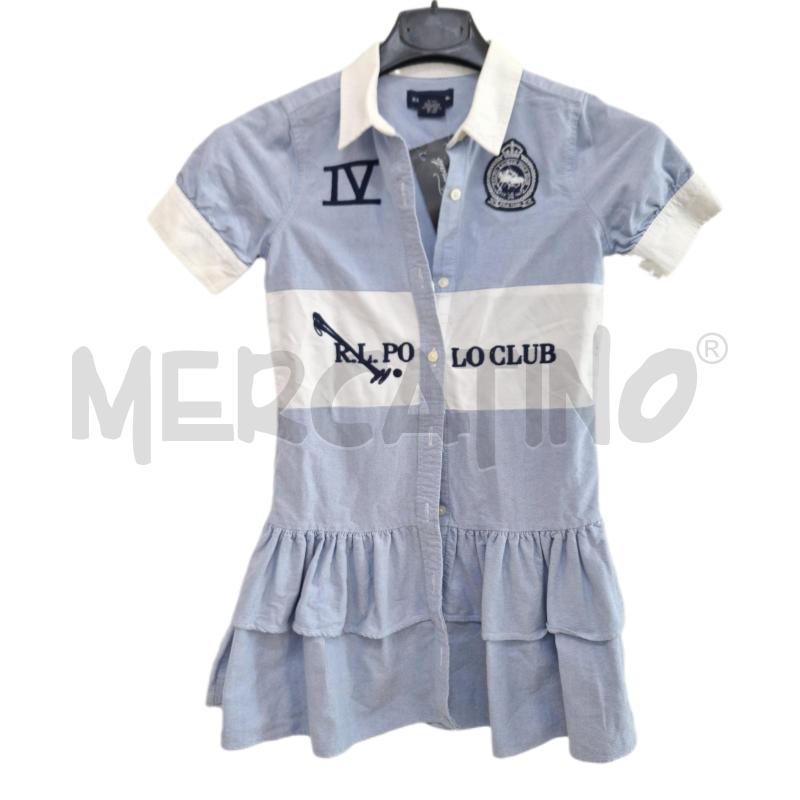 VESTITO BAMBINA RALPH LAUREN AZZURRO BIANCO | Mercatino dell'Usato Ottaviano 1