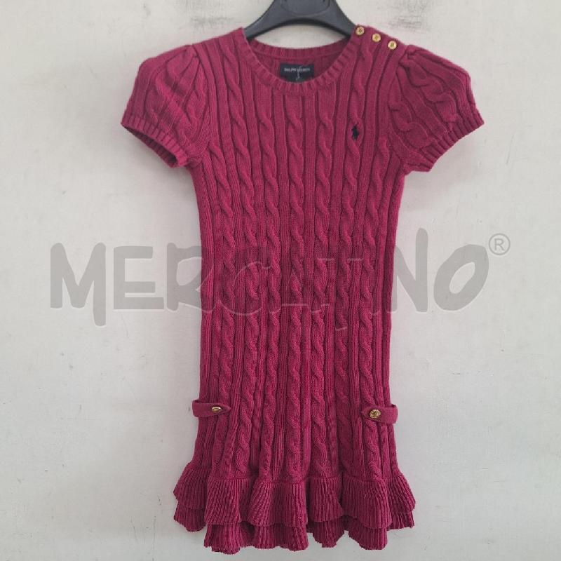 VESTITO BAMBINA RALPH LAUREN FUCSIA