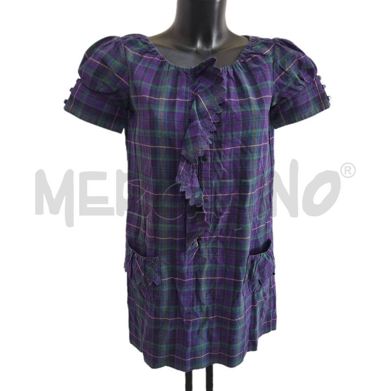 VESTITO BAMBINA RALPH LAUREN VIOLA VERDE QUADRI | Mercatino dell'Usato Ottaviano 1